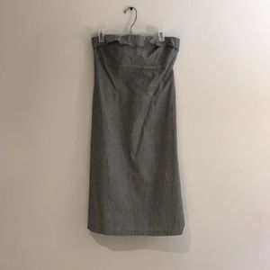 A-Friggin-Dorable Strapless Gingham Ruffle Dress